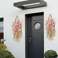 thumbnail image 4 of HWRETIE Enredadera artificial de gloria de la mañana,planta colgante,guirnalda de flores de seda de rosas falsas,decoración de pared para boda,hogar,jardín,enredadera de flores simuladas, 4 of 9