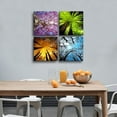 thumbnail image 5 of Art 4 Panels Canvas Wall Art Spring Summer Autumn Winter Four Seasons Landscape Color Tree Painting Picture Prints Modern Giclee Artwork Stretched and Framed for Living Room Home Decoration, 5 of 6