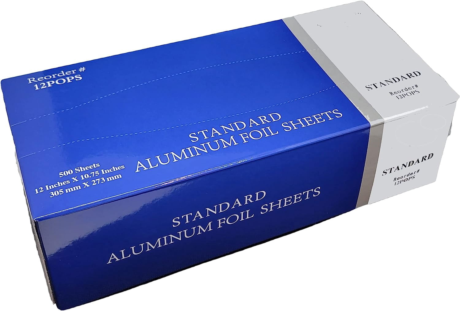 Pre-Cut Aluminum Foil Sheets 12" x 10.75" – Pop-Up Dispenser Box for Cooking, Baking & Food Storage