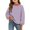 Light Purple #126, variant on Kids' Sweatshirt Contrast Trim Mock Neck Long Sleeve Casual Pullover Basic Comfortable Solid Color Fall Top