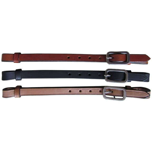 Showman Replacement 5/8" Leather Breast Collar Tug (Black)