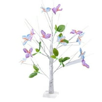 TanSiDing 1pcs LED Butterfly Birch Tree Lights Artificial Tree Lamp Twinkle Lighted Tree USB Powered for Bedroom Fireplace Table Decoration
