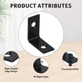 thumbnail image 4 of WellMade 1 Inch 90-Degree Corner Brace, 20-Pack - Zinc-Plated Steel Black L Brackets for Wood Furniture, Shelves, Cabinets, 4 of 6