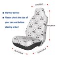 thumbnail image 3 of Daiia Panda Bear Printed Car Seat Cover - Waterproof & Sweatproof - Universal Fit, Machine Washable, Non-Slip - Seat Protector for Car, Truck, SUV, Van (1 Pack), 3 of 5