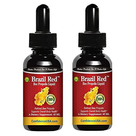 2 Bottles Brazil Red Bee High Concentrate Propolis Liquid (45 ML per