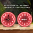 thumbnail image 2 of Red Neon Clock Wall Decor Home Office 10-Inch Silent Wooden Wall Clock, Battery Operated (AA Batteries Not Included), Artistic Home Decor, 2 of 7