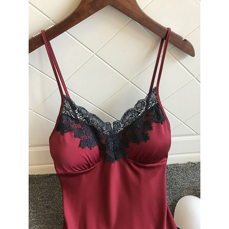 Women's Lingerie One Piece Sleeveless Sexy Nightgown Red Dress Sexy  Sleepwear for Women L - Walmart.com
