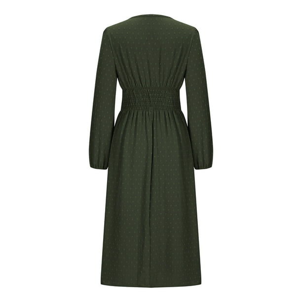 Mrat House Dresses for Older Women Womens Chiffon Cocktail Maxi Dress, Long Sleeve V Neck Chiffon A-Line Flowy Wedding Guest Dresses Evening Dresses