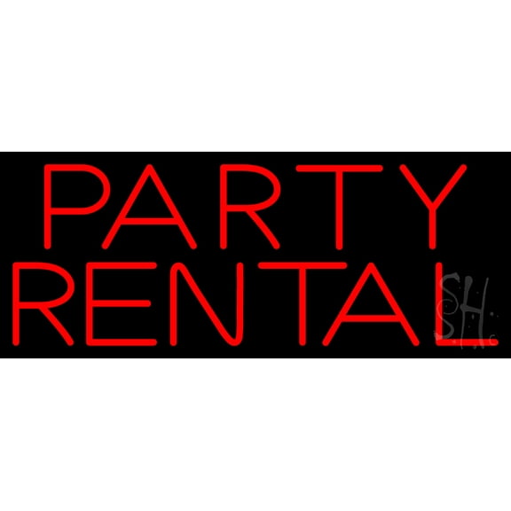Party Rental LED Neon Sign 10 x 24 - inches, Black Square Cut Acrylic Backing, with Dimmer - Bright and Premium built indoor LED Neon Sign for Event, Party.