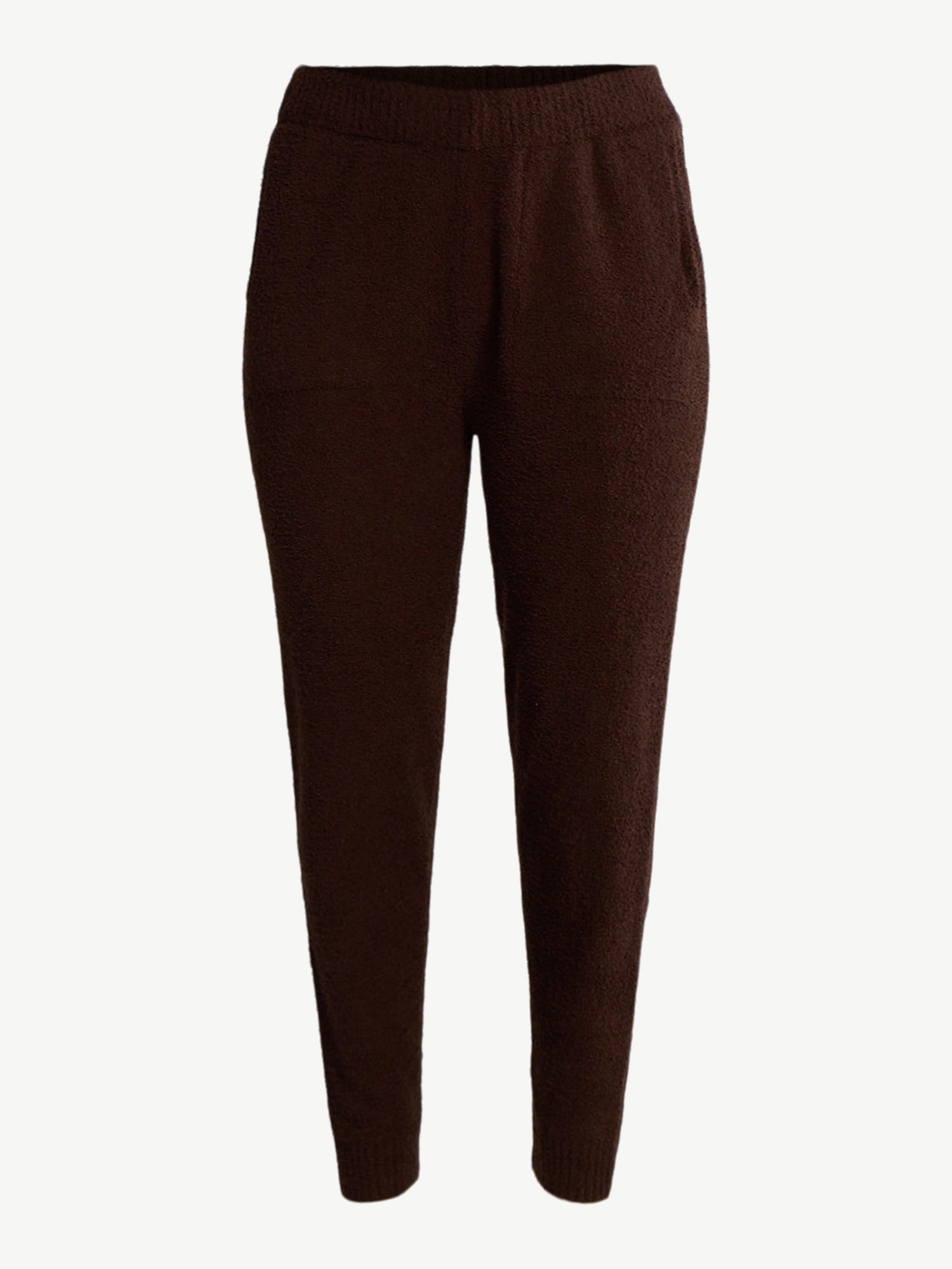 Joyspun Women's Sleepwear Cozy Knit Joggers, 29'' Inseam, Sizes XS-3X