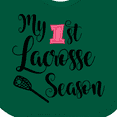 thumbnail image 4 of Inktastic My 1st Lacrosse Season Girls Baby Bib, 4 of 4