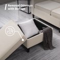 thumbnail image 5 of Mjkone L-Shaped Sectional Couch with Storage Ottoman, Living Room Furniture Suitable for Small Space-Apartment/Upstairs Loft/Living Room (Beige), 5 of 7