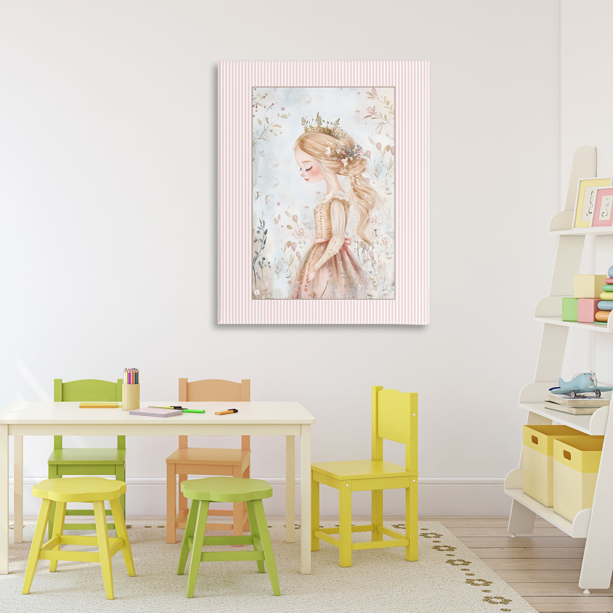 Stupell Industries Enchanted Dreams Princess Canvas Wall Art, design by Christine Simpson Art
