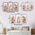 thumbnail image 4 of Designart "Pink and Gold Boho Chic Beauty Make-up IV" Toiletries Framed Wall Art Set Of 3 - Pink Glam Frame Gallery Wall Set For Home Decor, 4 of 6