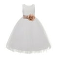 thumbnail image 2 of Ekidsbridal Girl Baptism Flower Girl Dress - Ivory Lace Heart Cutout with Tulle 172T-A (Size: 2-14), 2 of 3