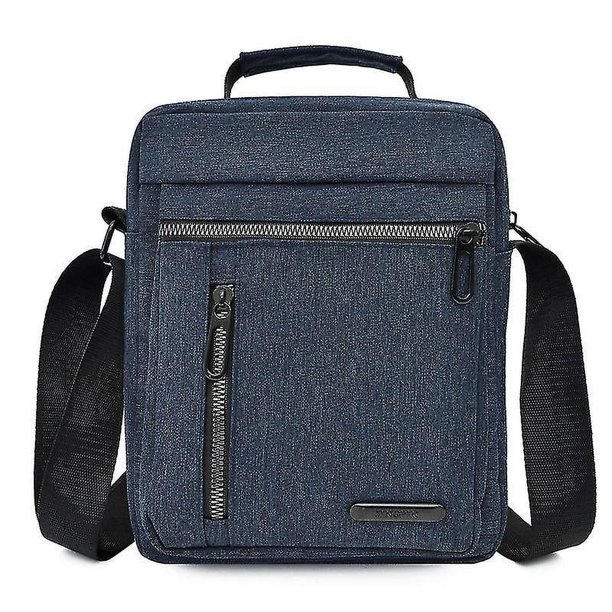 Bolso de lona para hombre, bolso de hombro de viaje de negocios, bolso de mano de gran capacidad (negro)