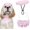 Pink-Set, variant on Pet Princess Costume Halloween Christmas Costumes Cat Birthday Outfit Cat Apparel Dog Party Costumes with Pearl Bowtie Beret Hat Lace Bandana Scarf (Pink)