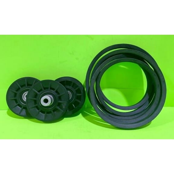 YTH24K48 YTH22V46 XLS (3) Drive Transmission Idler Pulley & Belt Kit For Husqvarna