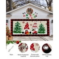 Garage Door Banner Cover 7 x 16 ft, Merry Christmas Cute Gnome Elves