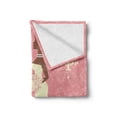 thumbnail image 2 of Bridal Shower Soft Flannel Fleece Blanket, Wedding Dress with Flowers and Vanity Swirl Backdrop Celebration, Cozy Plush for Indoor and Outdoor Use, 50" x 70", Coral Brown and White, by Ambesonne, 2 of 6