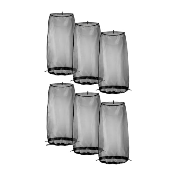 Pitycbo 6 Pieces Wig Bag, Hair Extension Storage Bag, Space Saving, Dustproof, Portable, black