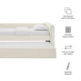 thumbnail image 3 of Modway Veyla Channel Tufted Boucle Twin Daybed With Trundle in White, 3 of 10