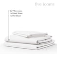thumbnail image 2 of Five Looms Classic Cotton Percale Sheets Set, Queen (White, 4 Piece), 2 of 7