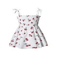 thumbnail image 1 of CHUANK Robe d'Été à Bretelles à Fleurs pour Tout-Petits, Enfants, Bébés Filles, 1 of 5