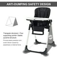 thumbnail image 2 of OLAKIDS High Chair for Babies & Toddlers, Foldable Highchair with Multiple Adjustable Backrest Footrest Seat Height, Removable Tray, Detachable PU Leather Cushion, Built-in Rear Wheels, 2 of 6