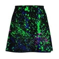 thumbnail image 5 of Mini Skirt for women Paint Splatter Design Skirt Female Green Blue Yellow Elegant Mini Skirts High W, 5 of 7