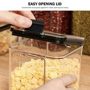 My Order! Airtight Glass Canister Set, Clear Glass Food Storage Containers with Airtight Bamboo Lid Stackable Kitchen Canisters for Canning, Sugar, Flour, Pasta, Candy, Cereal, Coffee Clearance
