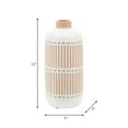 thumbnail image 5 of Ceramic Vase with Decorative Pattern for Living Room and Home Accents - Modern Flower Vase for Room, Bedroom or Office Decor - Ideal for House and Table Decor Displays - 12", Ivory & Tan, 5 of 15