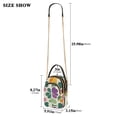 thumbnail image 2 of FORMRS Crossbody Bag for Women Quilted Travel Shoulder Cell Phone Purse with Chain Strap Handbag, Purple Clover Pattern, 2 of 7
