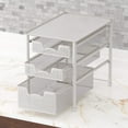 thumbnail image 5 of Simple Houseware Stackable 3 Tier Sliding Basket Organizer Drawer, White, 5 of 5