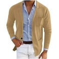 thumbnail image 2 of uublik Mens Blazer Jacket Outwear Suit Jacket Casual One Button Sport Blazer Coat with Pockets Khaki, 2 of 5