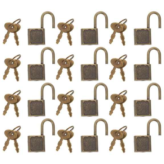 FELTECHELECTR Light Brown Iron Lock, Versatile Usage, Perfect for Treasure Hunts and Parties