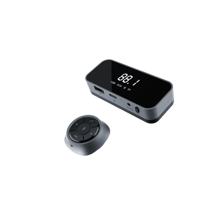 Autodrive Solar Powered BT FM Transmitter with Remote via Multi-Input Compatible with Smartphone