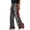 Gray, variant on Womens Leopard Pants, Women's Leopard Wide Leg Pants Casual Side Striped High Waisted Trousers with Pockets, Leopard Track Pants-Brown/S