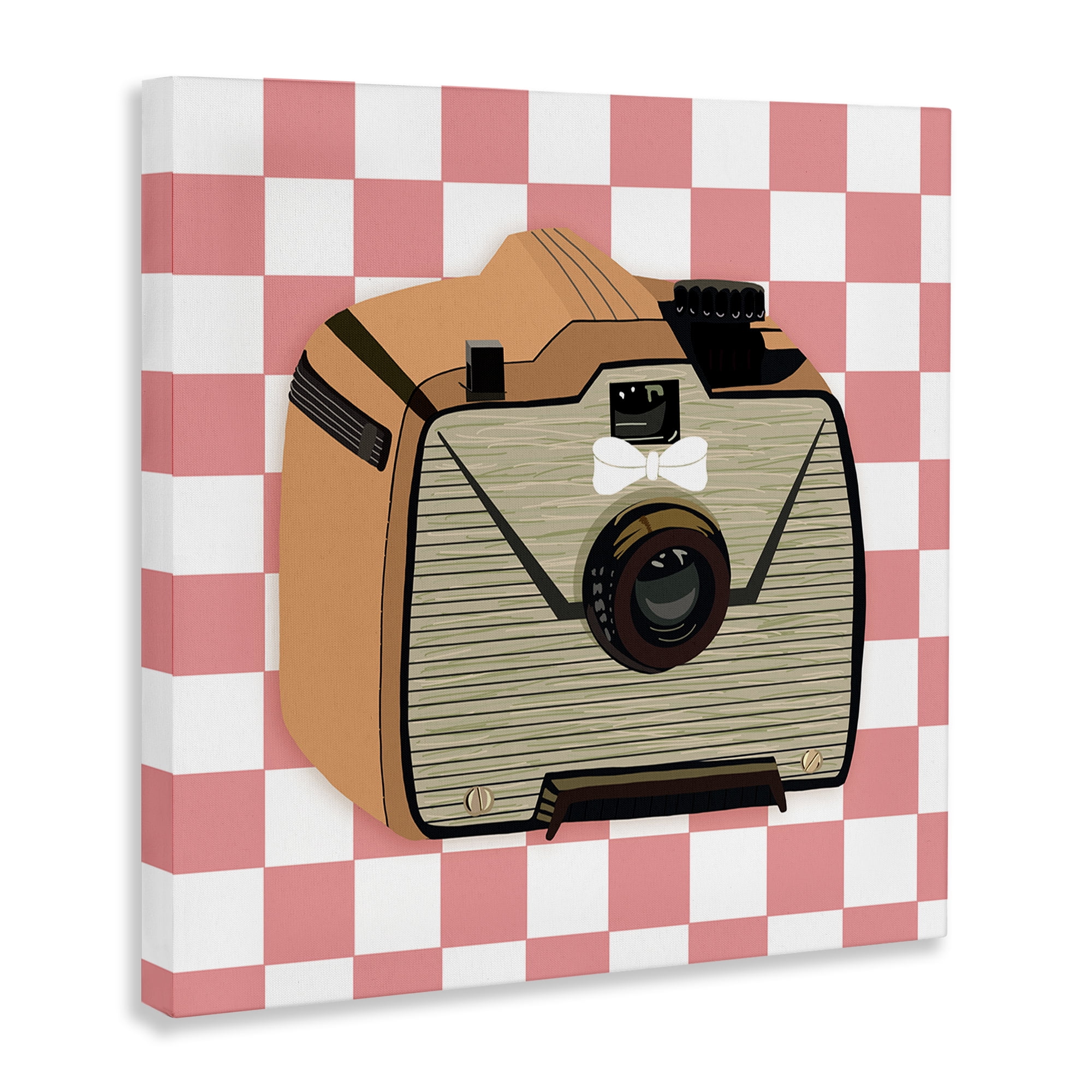 Stupell Industries Take The Shot Retro Camera Fashion Painting Wrapped Canvas Art Print Wall Art, 36 x 36