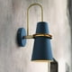 thumbnail image 1 of Luces de pared de cuerno dorado de diseño moderno nórdico, lámpara de pared interior para mesita de noche, dormitorio, sala de estar, pasillo, azul, 1 of 5