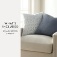 thumbnail image 3 of Noble Linens 2-Pack Seed Stitch Knit and Cotton Patterned Decor Throw Pillows - Stone, 3 of 8