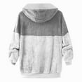 thumbnail image 4 of Miluxas Men's Full-Zip Hoodie, Fleece Hooded Sweatshirt with Zipper Gray 12(XXL), 4 of 5