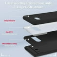 thumbnail image 5 of KOMI for Google Pixel 7a Case, Silicone Phone Case with 2 Screen Protector, Soft Anti-Scratch Microfiber Lining, Full Body Shockproof Slim Cover Support Wireless Charging, Black, 5 of 5