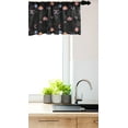 thumbnail image 3 of Ambesonne Lotus Valance Pack of 2, Abstract Flowers and Crescent, 54"X18", Charcoal Grey Multicolor, 3 of 4
