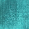 thumbnail image 1 of Ahgly Company Indoor Square Oriental Turquoise Blue Industrial Area Rugs, 3' Square, 1 of 4
