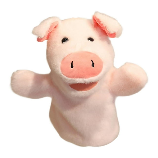 lionlar Marionnette à Main Outil d'Enseignement Jeu de Rôle Réaliste Animal en Peluche Cochon