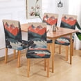thumbnail image 2 of Yayeee 2 Pack Dining Chair Covers Stretch Parson Chairs Slipcovers Seat Protector, Mountains at Dawn, 2 of 6