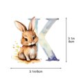 thumbnail image 3 of Honeeladyy Bunny Alphabet Ornaments for Easter, 26 Letter Easter Ornaments with Cute Rabbit Pattern, Mini A to Z Initial Ornaments for Easter DIY Craft Party Decorations (K), 3 of 5