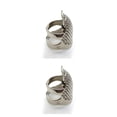thumbnail image 3 of Inteprter Protector de anillo de dedal de latón, agujas para trabajar a mano, manualidades, accesorios de artesanía ajustables, plata Plata S 2Conjunto, 3 of 6