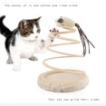 thumbnail image 3 of Interactive Cat Toy, Cat Plush Toy with Spiral Spring Plate and Funny Ball or Mouse Interactive Stainless Steel Spring Rotating Cat Creative Toy to Kill time and Keep Fit(Mouse), 3 of 7